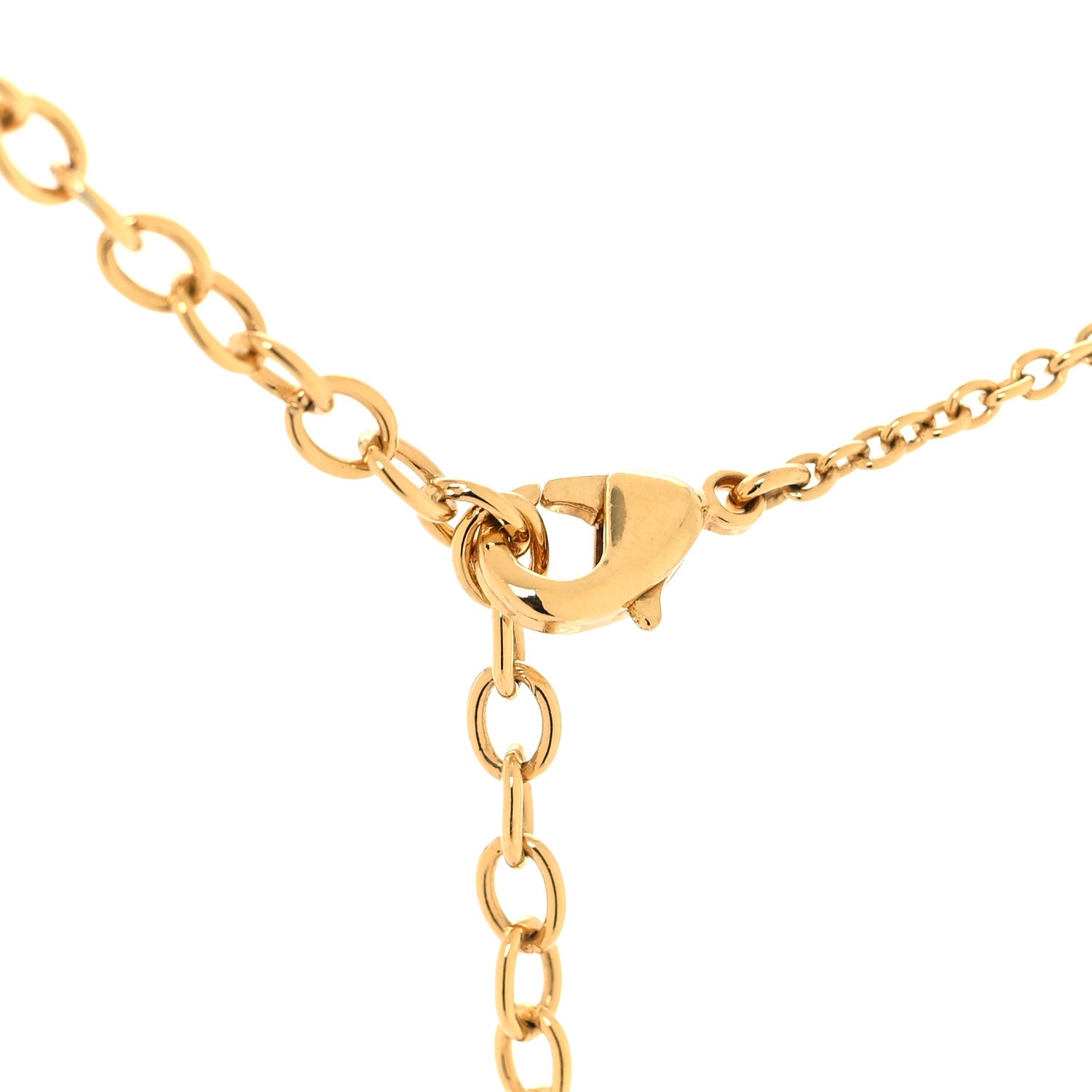Louis Vuitton Crystal Loulougram Necklace Gold 4 of 7