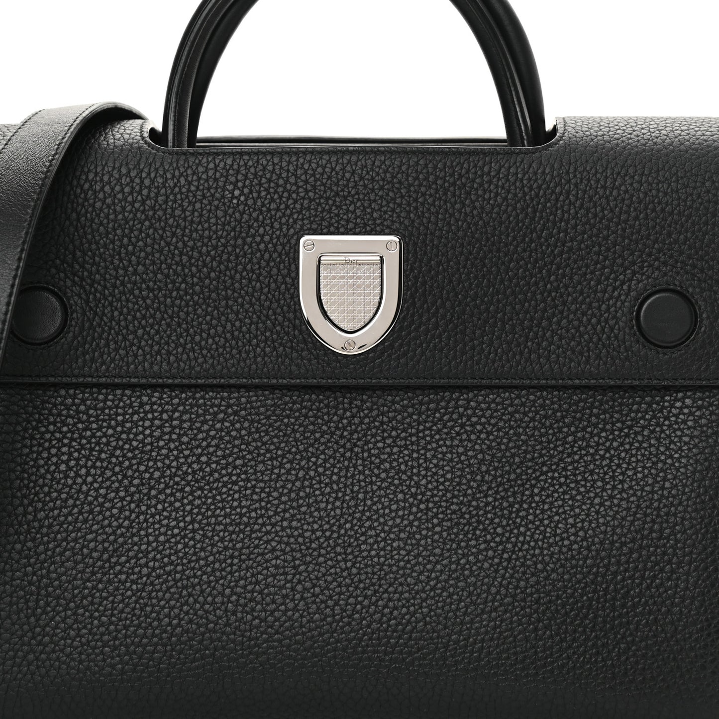 Grained Calfskin Medium Diorever Flap Black