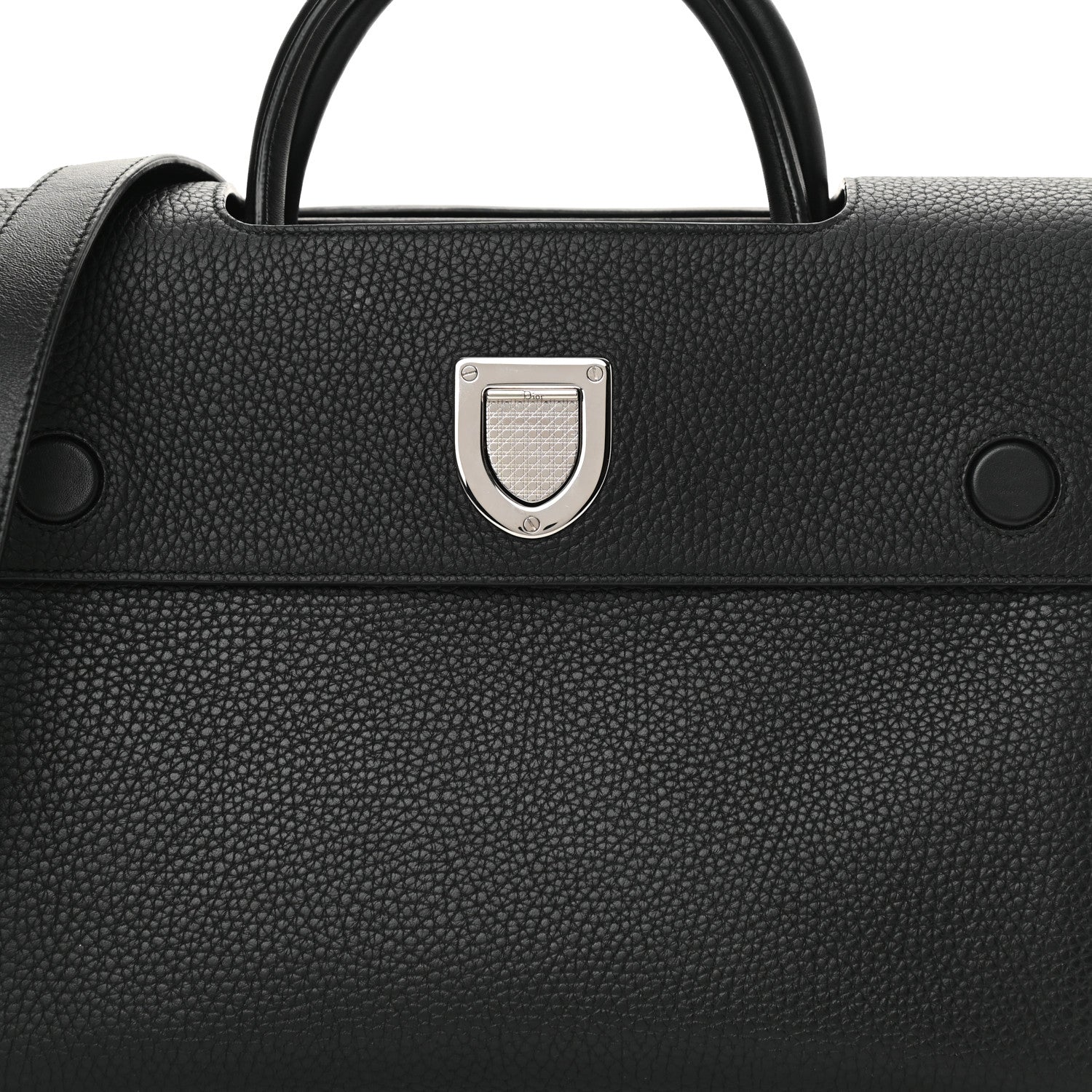 Christian Dior Grained Calfskin Medium Diorever Flap Black 8 of 13