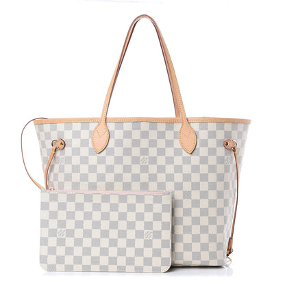 Louis Vuitton Damier Azur Neo Neverfull MM Rose Ballerine 1 of 13