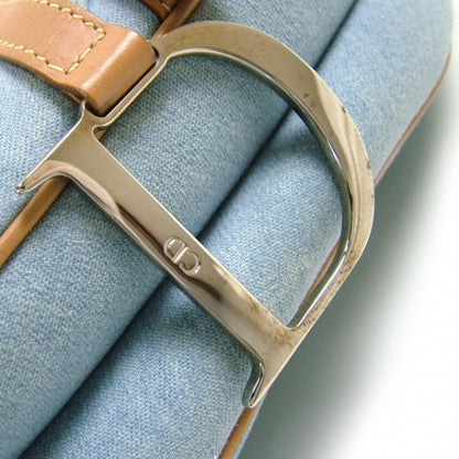 Christian Dior Denim Calfskin Saddle Bag Blue 5 of 11