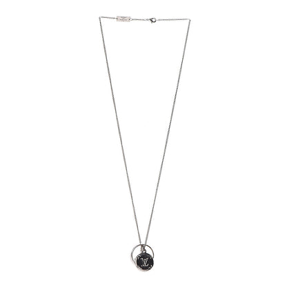 Louis Vuitton Zamac Palladium Monogram Charms Necklace Silver 3 of 6