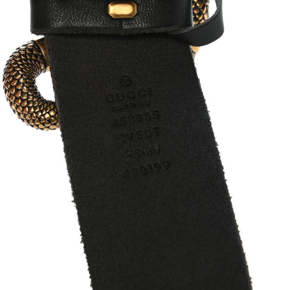 Gucci Calfskin Snake Belt 75 30 Black 3 of 8