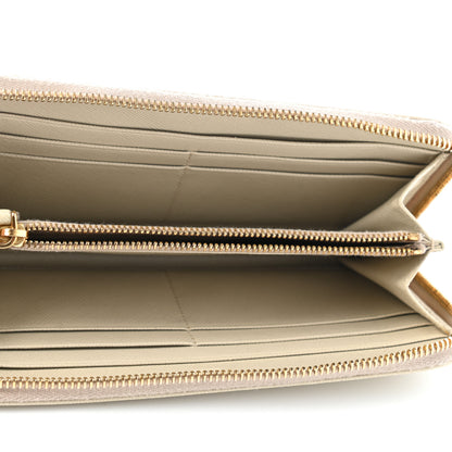 Prada Saffiano Metal Zip Around Wallet Cera 5 of 8
