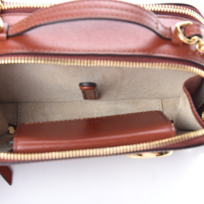 Chloe Shiny Calfskin Mini Vanity C Bag Sepia Brown 6 of 9
