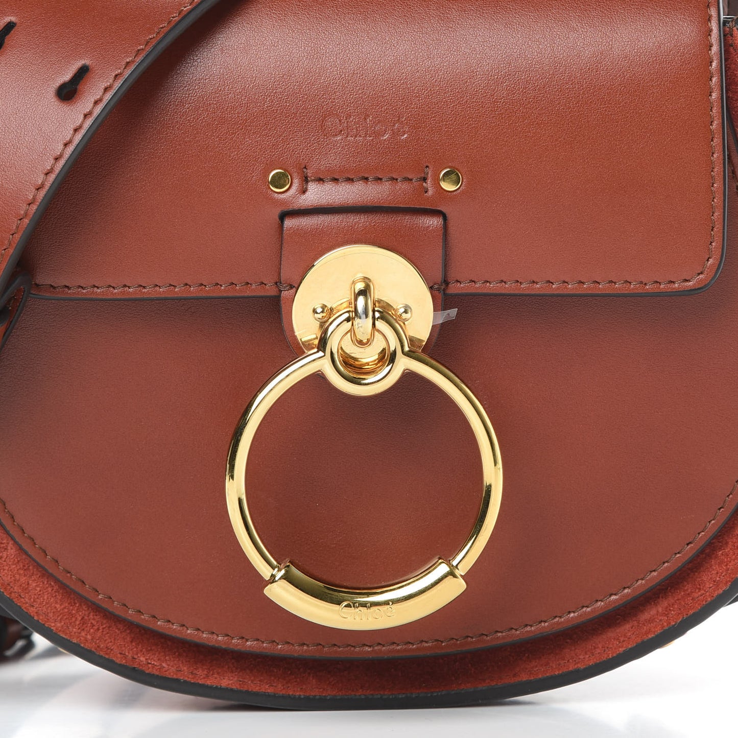 Calfskin Small Tess Bag Sepia Brown