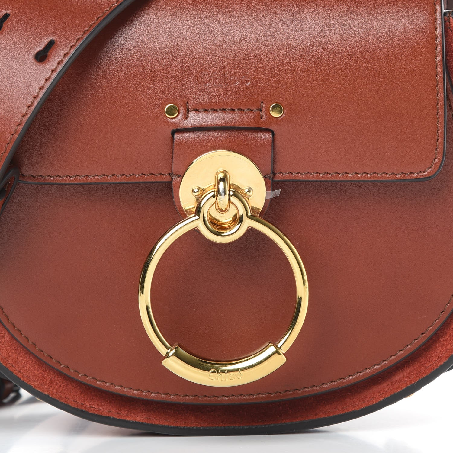 Chloe Calfskin Small Tess Bag Sepia Brown 8 of 16