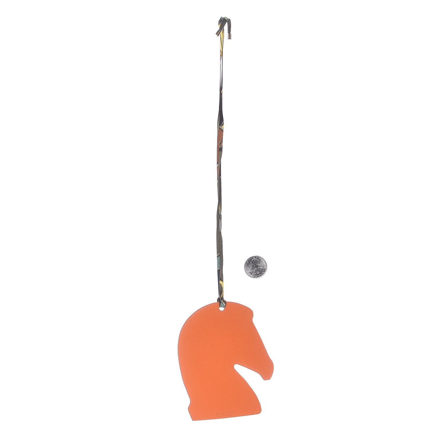 Hermes Everlisse Chevre Mysore Samarcande Horse Ornament Bag Charm Orange White 2 of 3