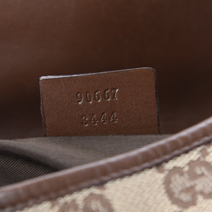 Gucci Monogram Jackie O Flap Bag Brown 9 of 15