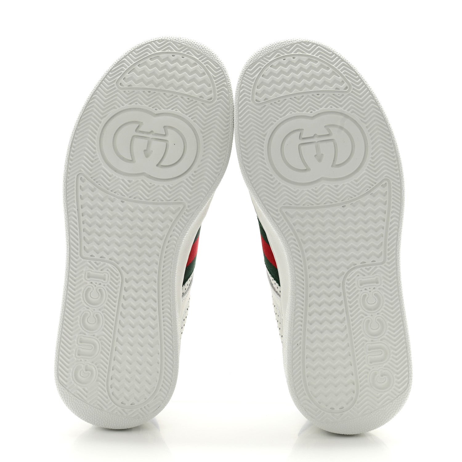 Gucci Calfskin Web Perforated Womens Platform 55mm Sneakers 37 White Bright Splash 5 of 8