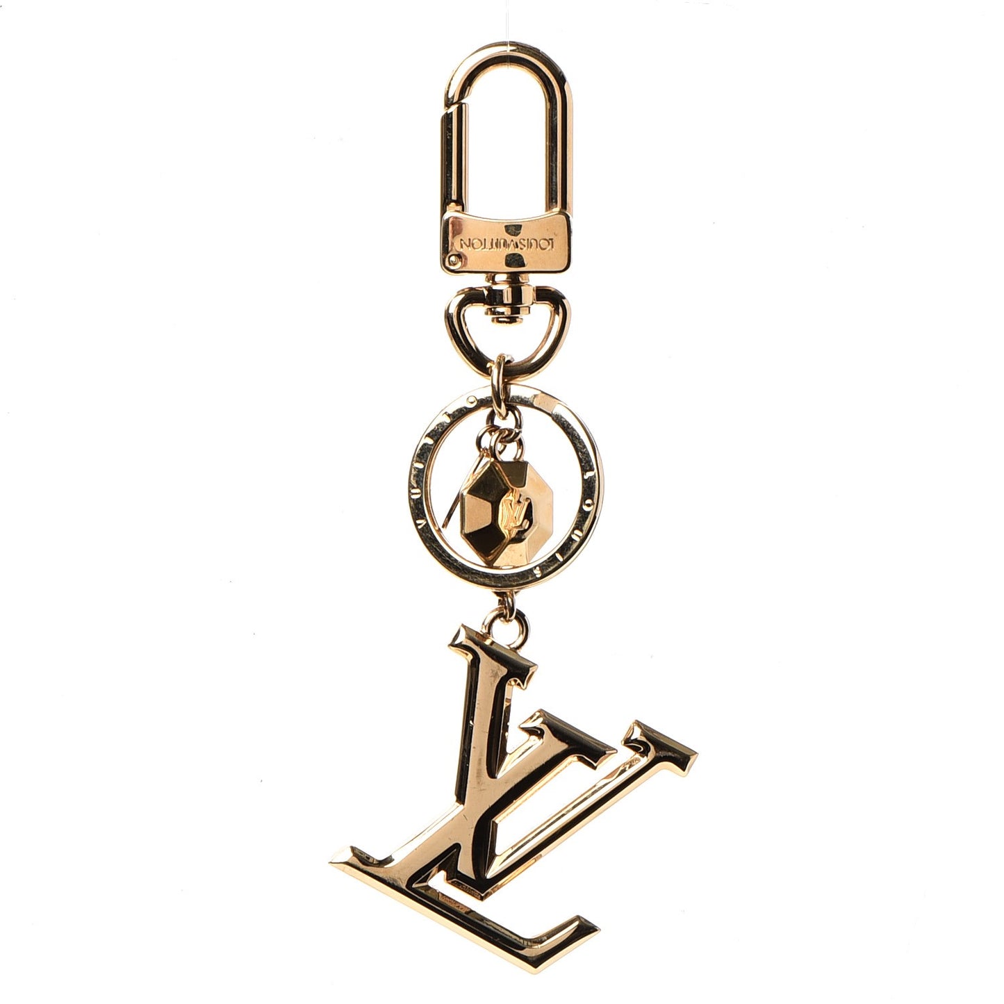 LV Facettes Key Holder Gold