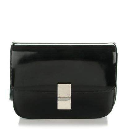 Celine Spazzolato Calfskin Classic Box Medium Flap Black 1 of 7
