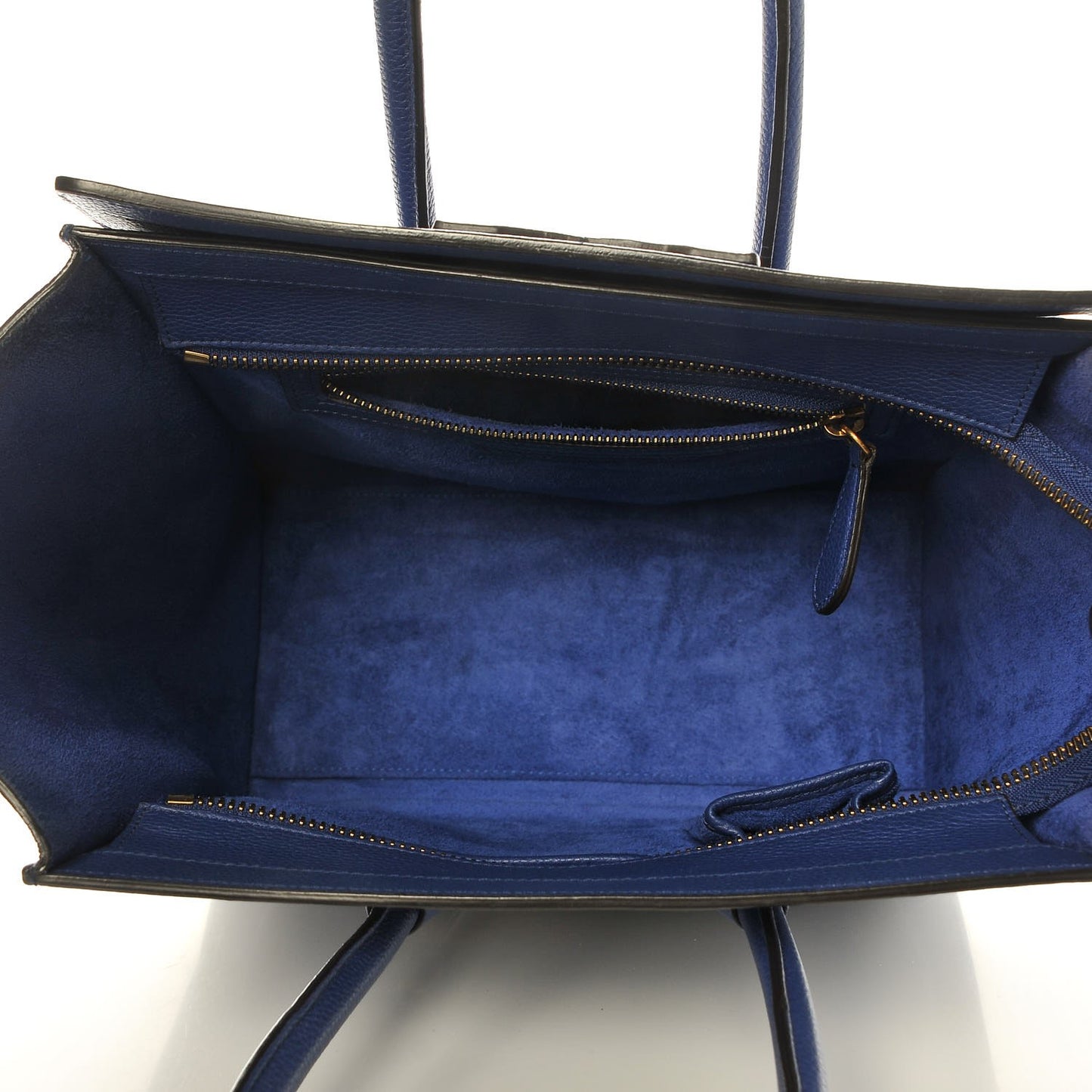 Drummed Calfskin Micro Luggage Indigo