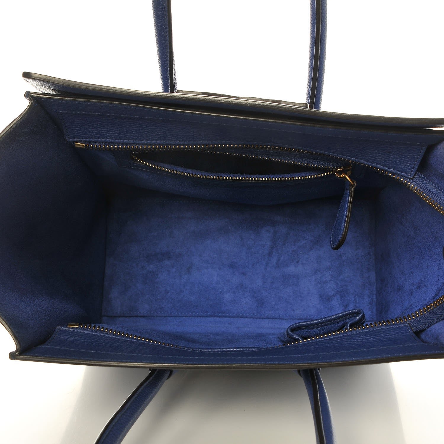 Celine Drummed Calfskin Micro Luggage Indigo 5 of 11