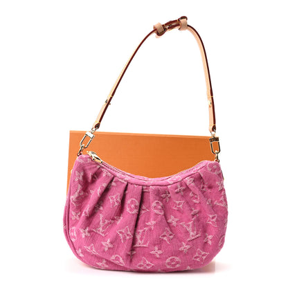 Louis Vuitton Monogram Denim Pochette Valley Fuchsia 10 of 10