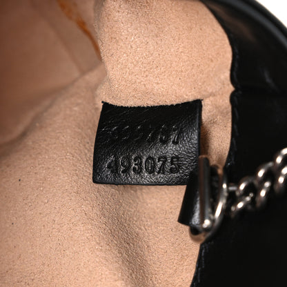 Gucci Calfskin Matelasse Monochrome GG Marmont Chain Belt Bag Black 7 of 11