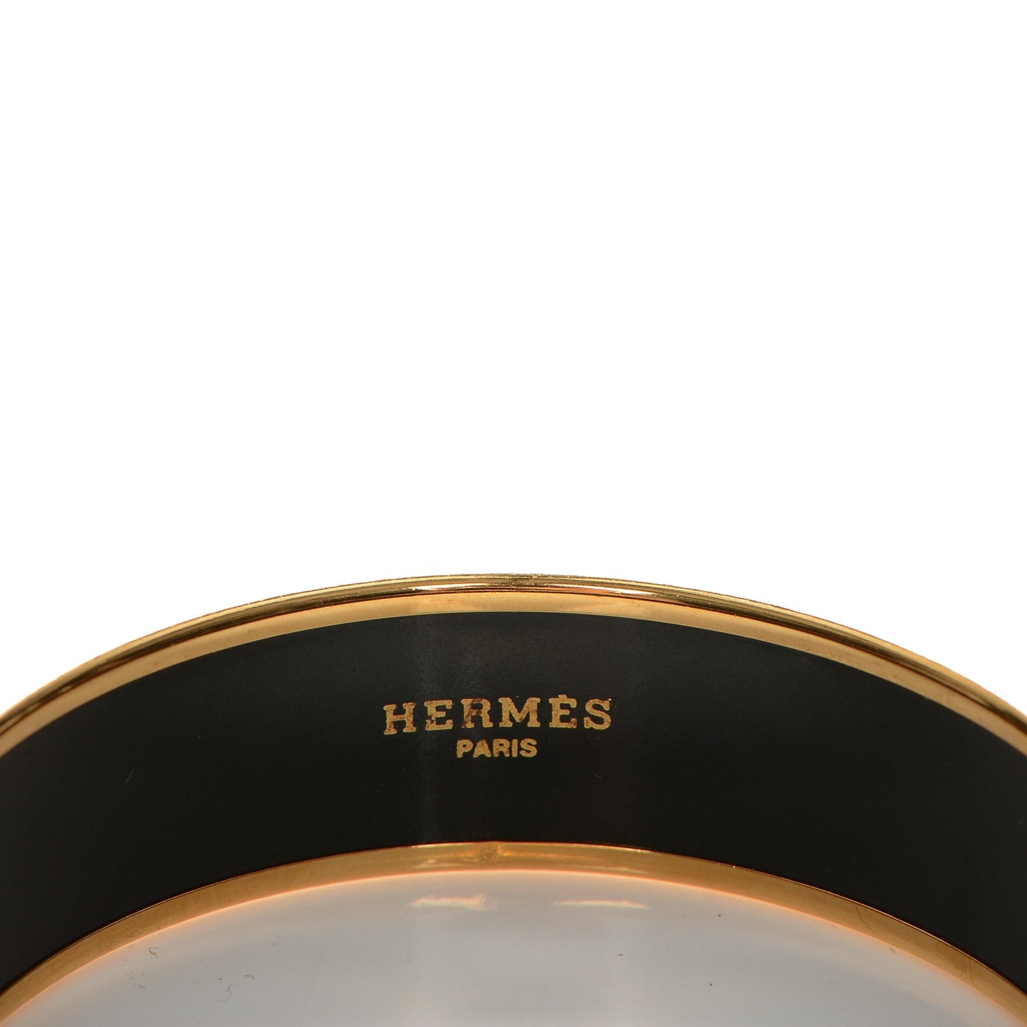 Hermes Enamel Printed De Passage a Paris Wide Bracelet 65 5 of 5