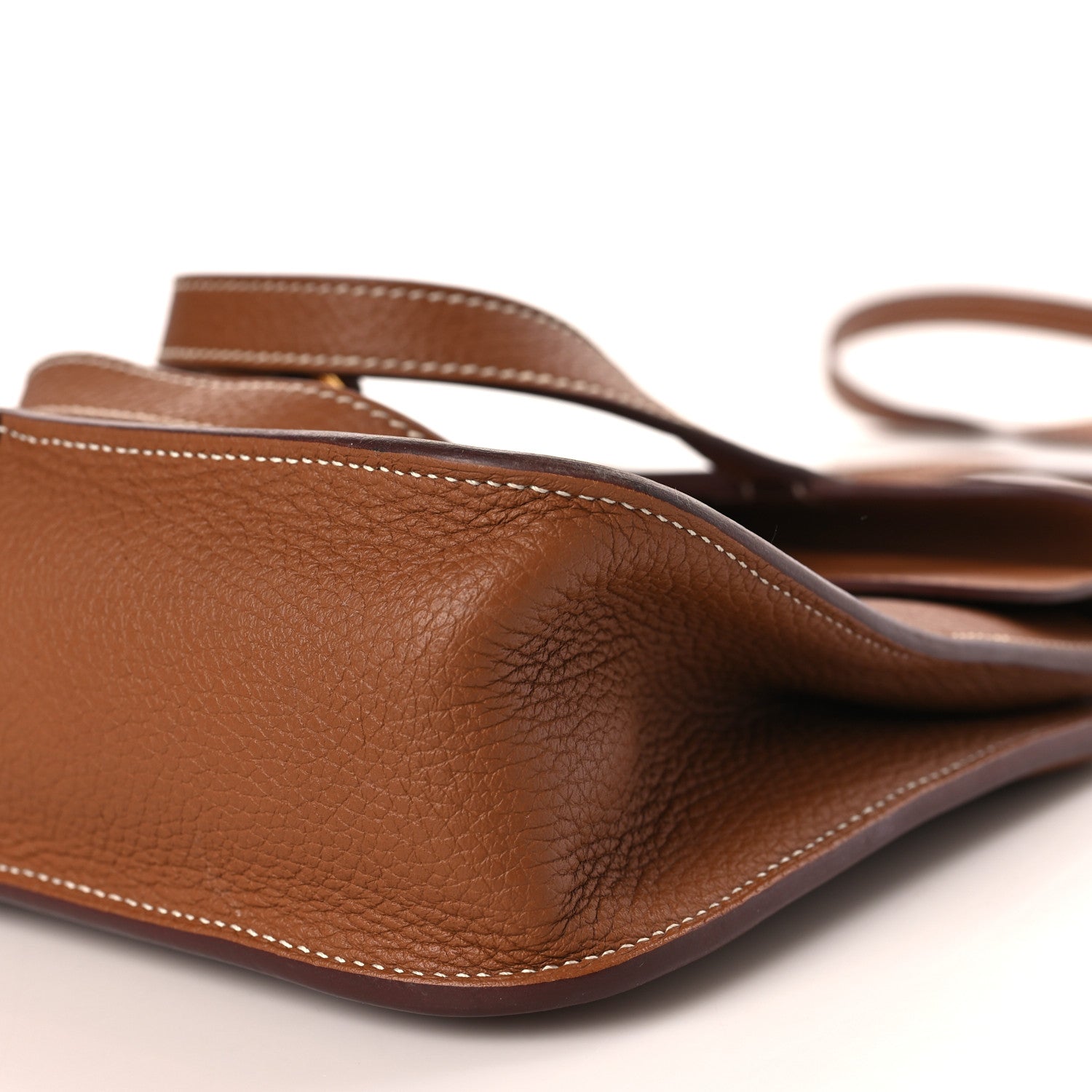 Hermes Taurillon Clemence Halzan 25 Gold 9 of 11