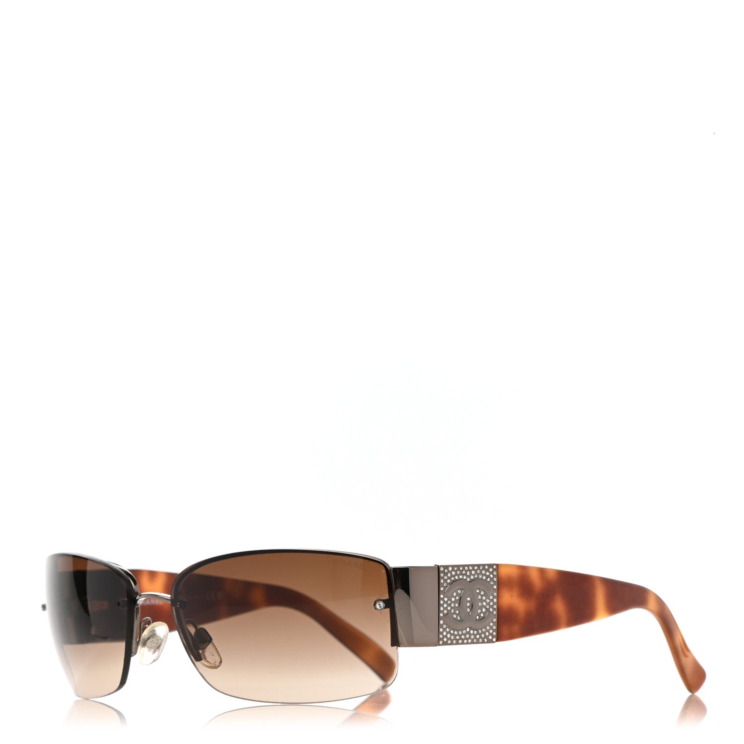 Chanel Crystal CC Sunglasses 4117-B Tortoise 1 of 7