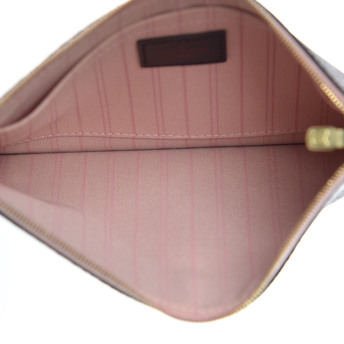 Damier Ebene Neverfull MM GM Pochette Rose Ballerine