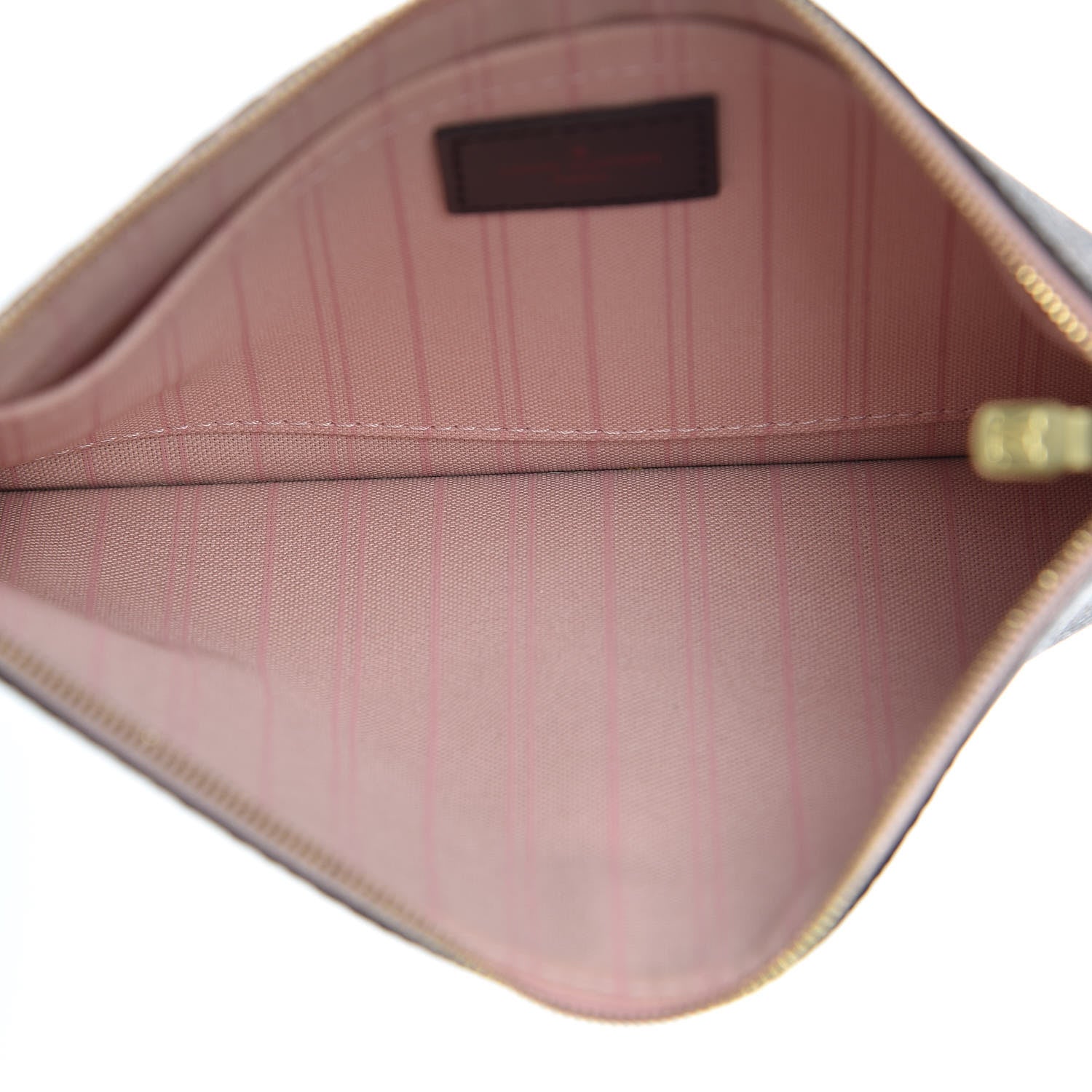 Louis Vuitton Damier Ebene Neverfull MM GM Pochette Rose Ballerine 5 of 9