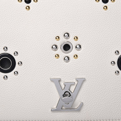 Louis Vuitton Calfskin Mechanical Flowers Lockme II Black White 8 of 10