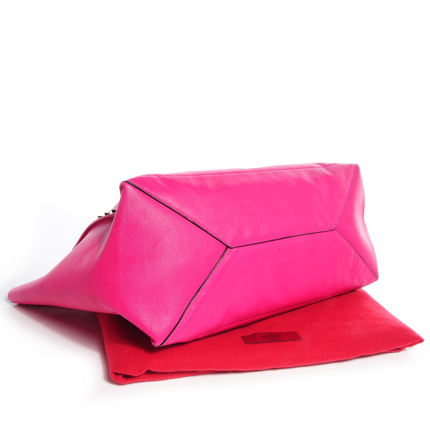 Nappa Medium Rockstud Soft Tote Pop Fuxia