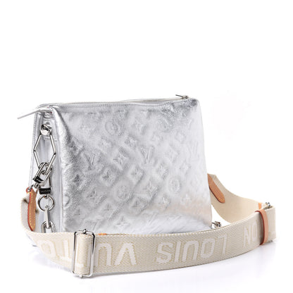 Louis Vuitton Metallic Lambskin Embossed Monogram Coussin PM Silver 2 of 4