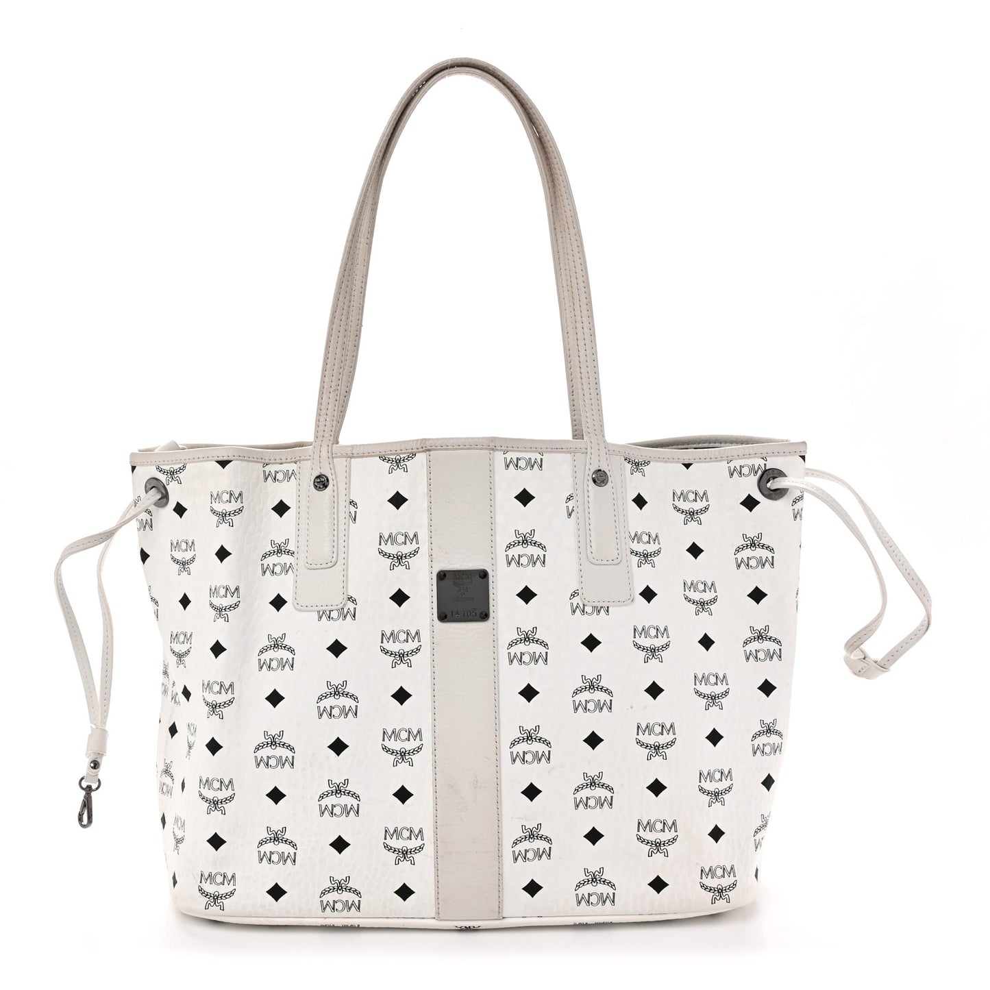 Visetos Medium Liz Reversible Shopper Tote White