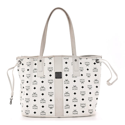 MCM Visetos Medium Liz Reversible Shopper Tote White 1 of 16