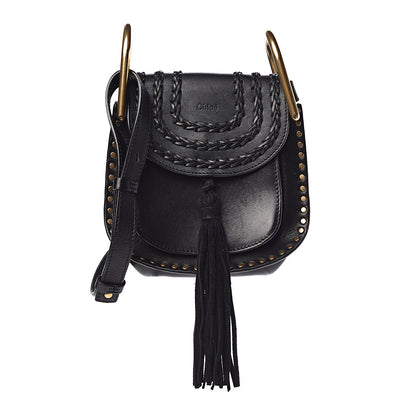 Chloe Calfskin Braided Mini Hudson Shoulder Bag Black 1 of 9