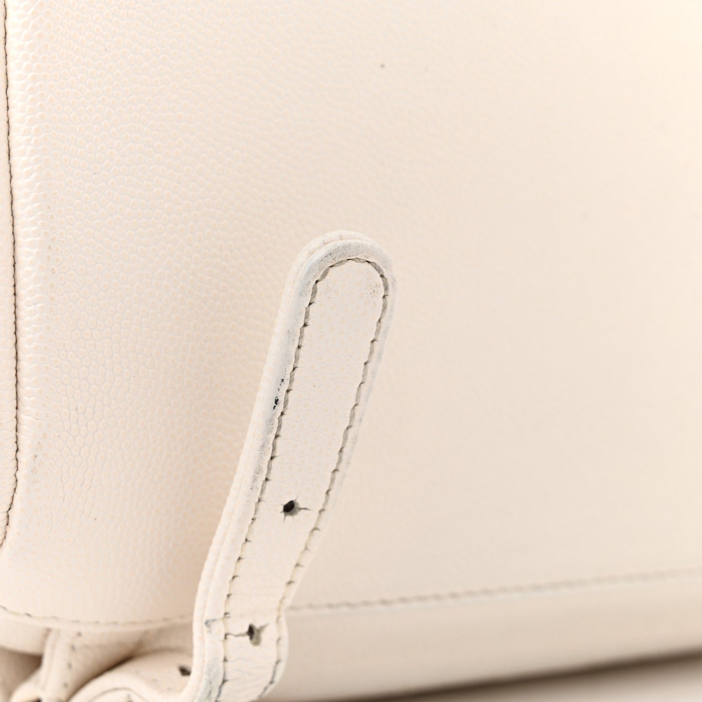 Caviar Quilted Business Affinity Backpack White