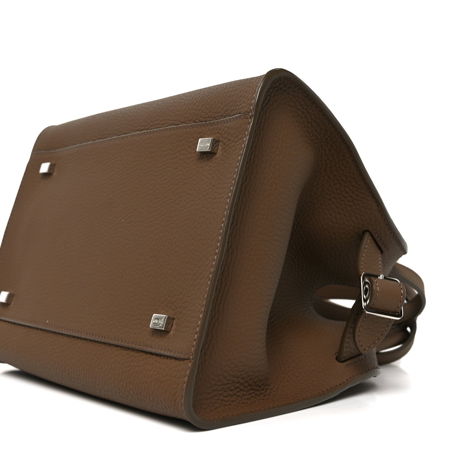 The Row Grained Calfskin Soft Margaux 10 Bag Dark Taupe 9 of 9