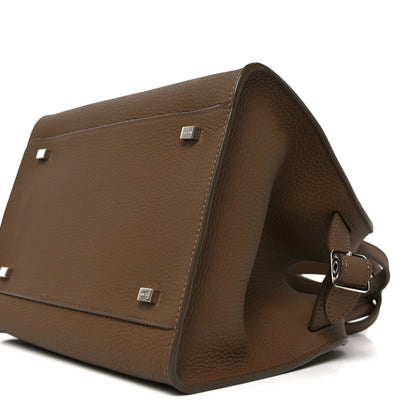 The Row Grained Calfskin Soft Margaux 10 Bag Dark Taupe 9 of 9