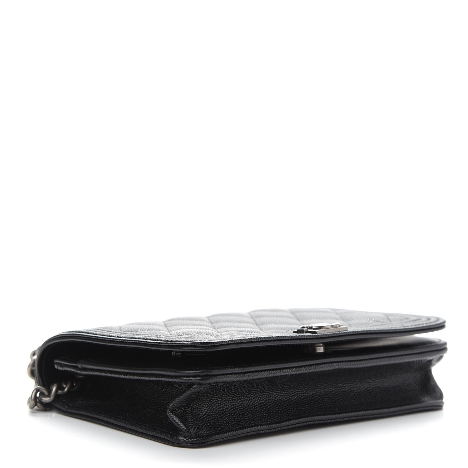 Chanel Caviar Quilted Boy Wallet On Chain WOC Black 4 of 10