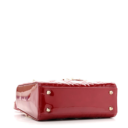 Christian Dior Patent Cannage Small Lady Dior Cherry Red 3 of 10