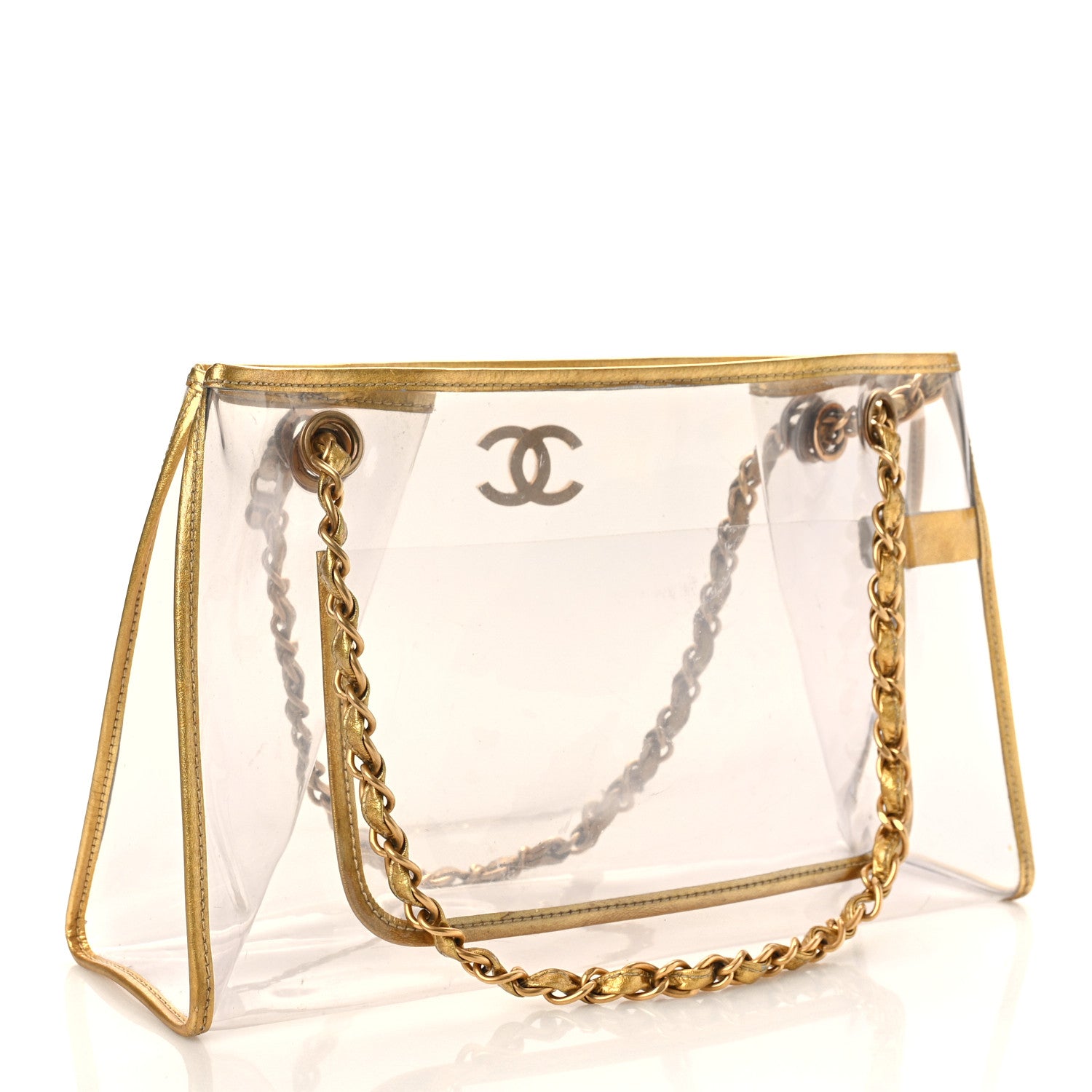 Chanel Vinyl Naked Tote Gold 2 of 10