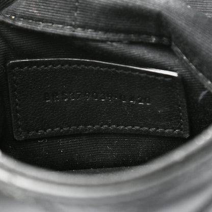 Saint Laurent Calfskin Matelasse Chevron Monogram A5 Wristlet Black 7 of 7