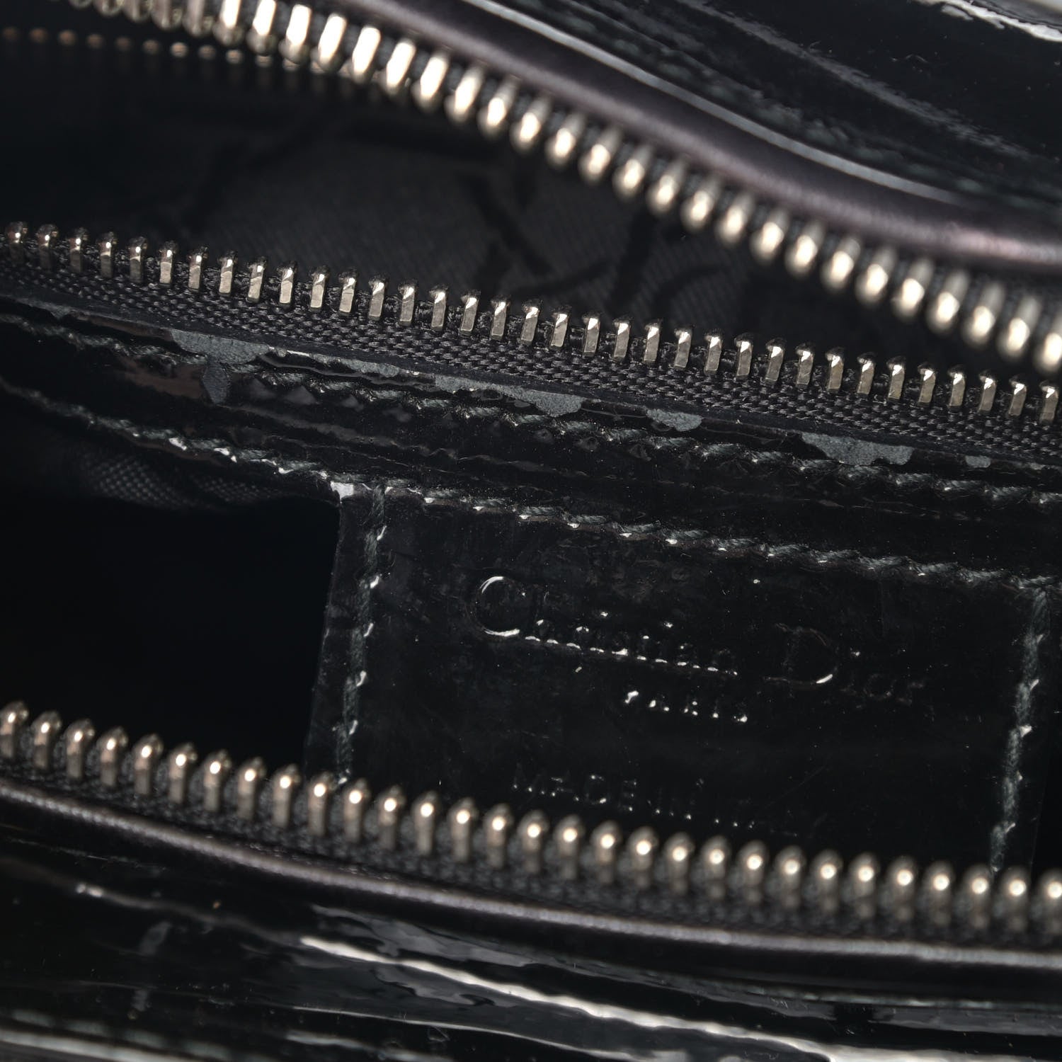 Christian Dior Patent Cannage Medium Lady Dior Black 9 of 12