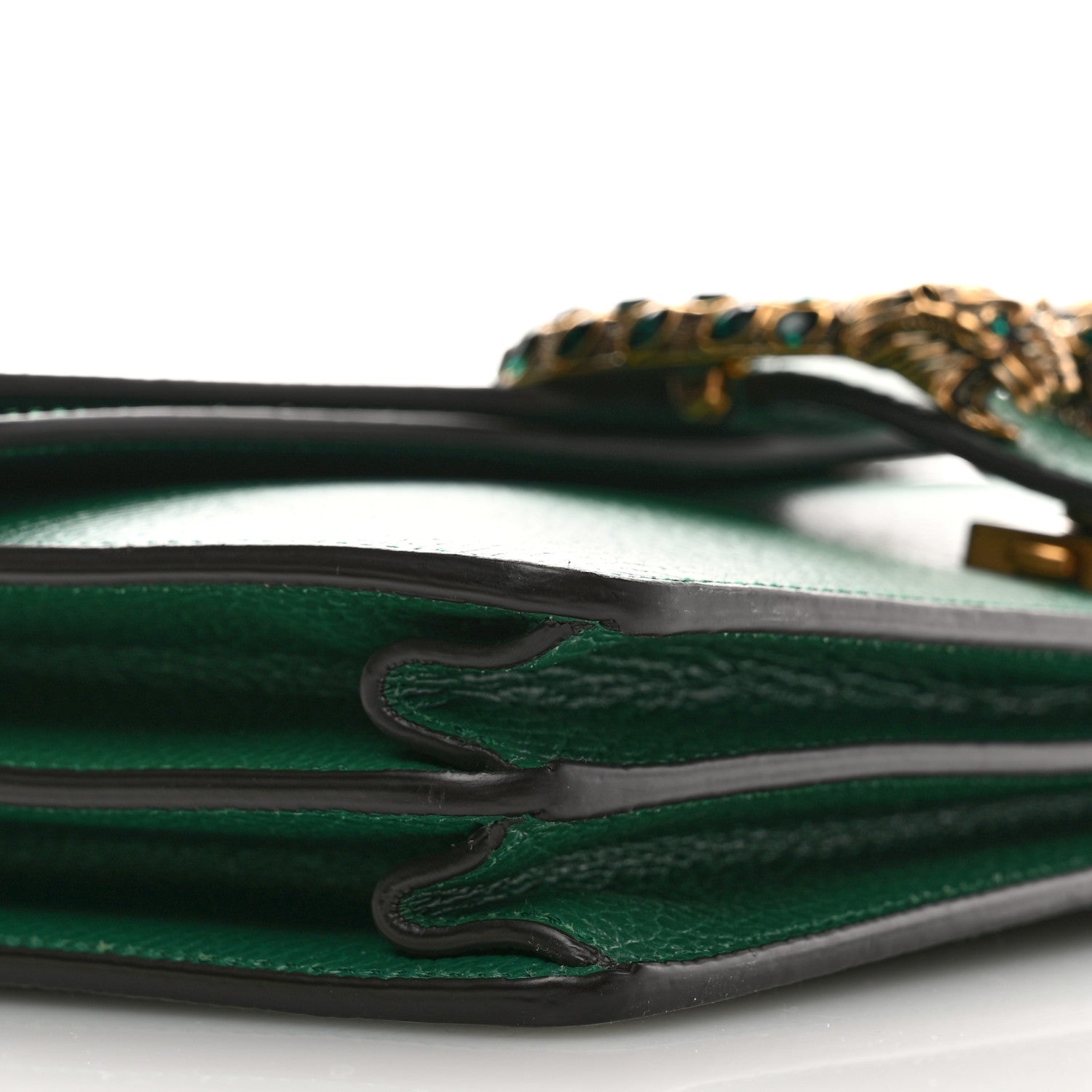 Gucci Pebbled Calfskin Small Dionysus Shoulder Bag Emerald 10 of 12