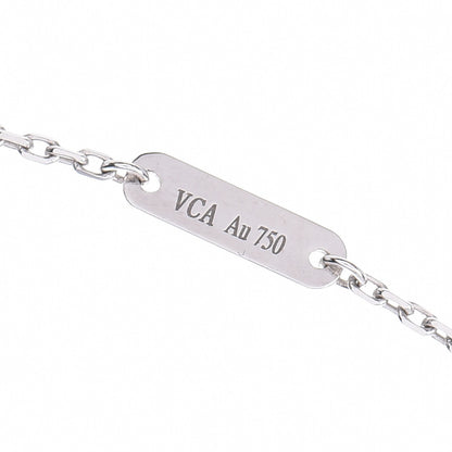Van Cleef & Arpels 18K White Gold Chalcedony Vintage Alhambra Pendant Necklace 7 of 7