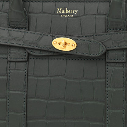 Mulberry Crocodile Embossed Small Zipped Bayswater Nettle Green 7 of 9