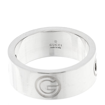 Gucci Sterling Silver G Cutout Band Ring 58 8.25 4 of 7