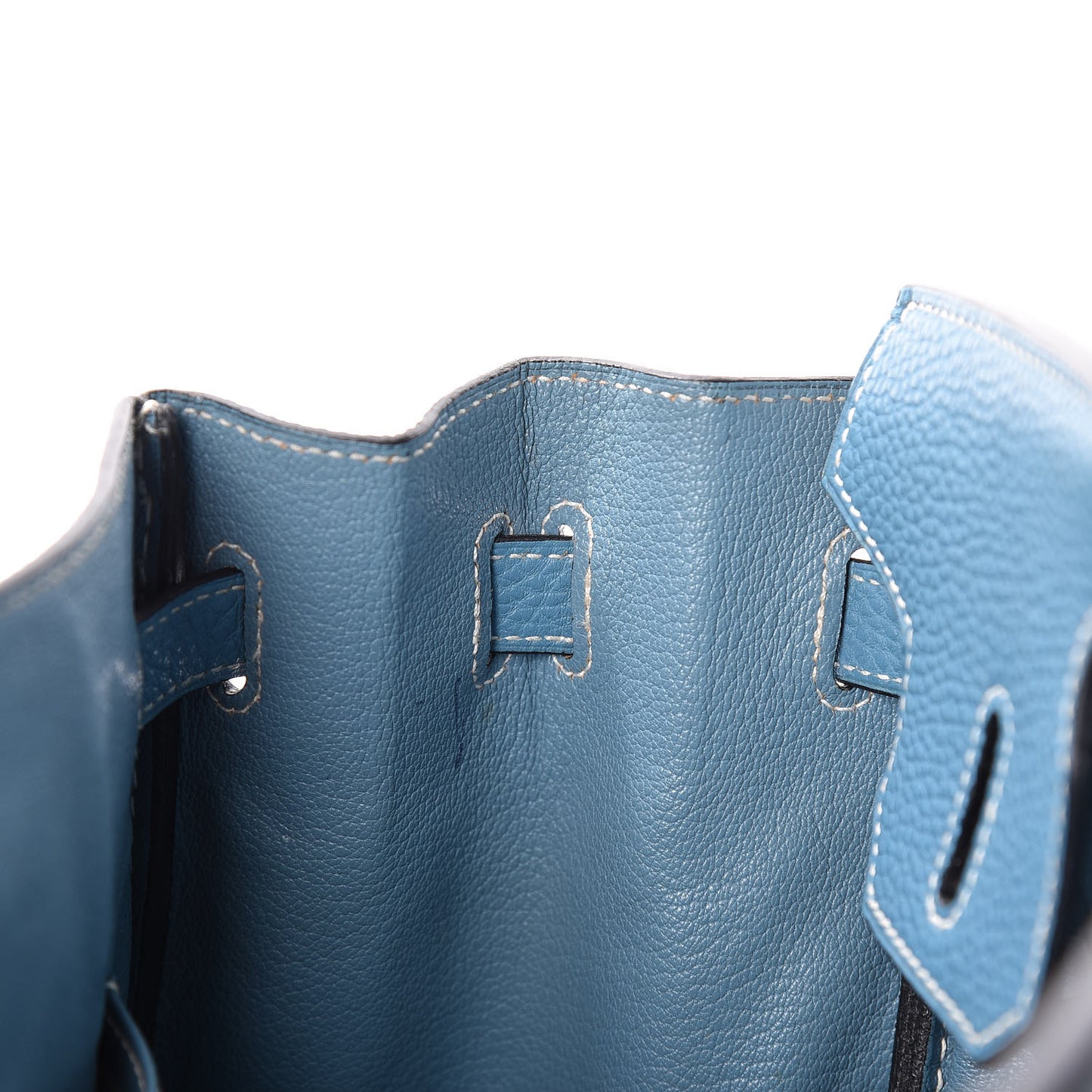 Taurillon Clemence Birkin 30 Blue Jean