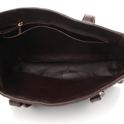 Chanel Canvas Calfskin Chocolate Bar Quilted CC Shoulder Bag Dark Brown 5 of 15