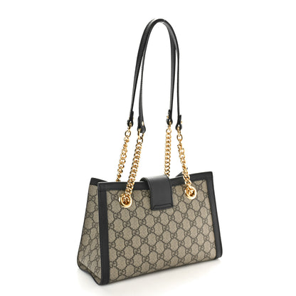 Gucci GG Supreme Monogram Small Padlock Tote Black 3 of 10