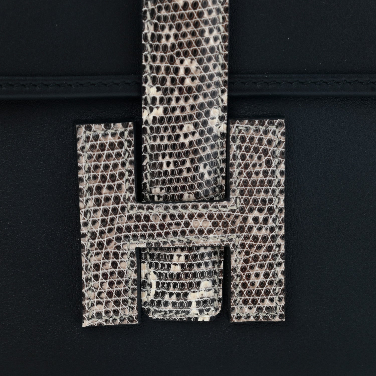 Hermes Swift Lizard Jige Elan Touch 29 Clutch Black Ombre 7 of 7