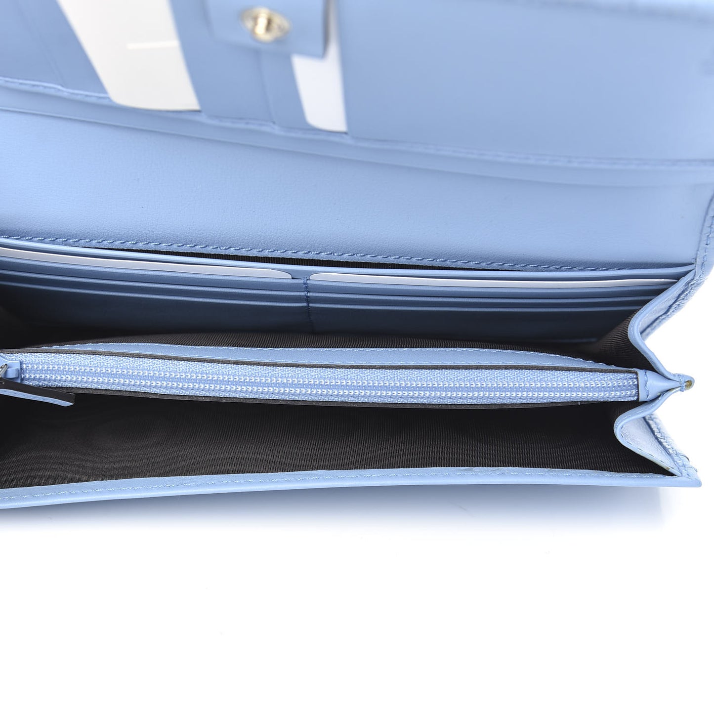 Soft Microguccissima Continental Wallet Mineral Blue