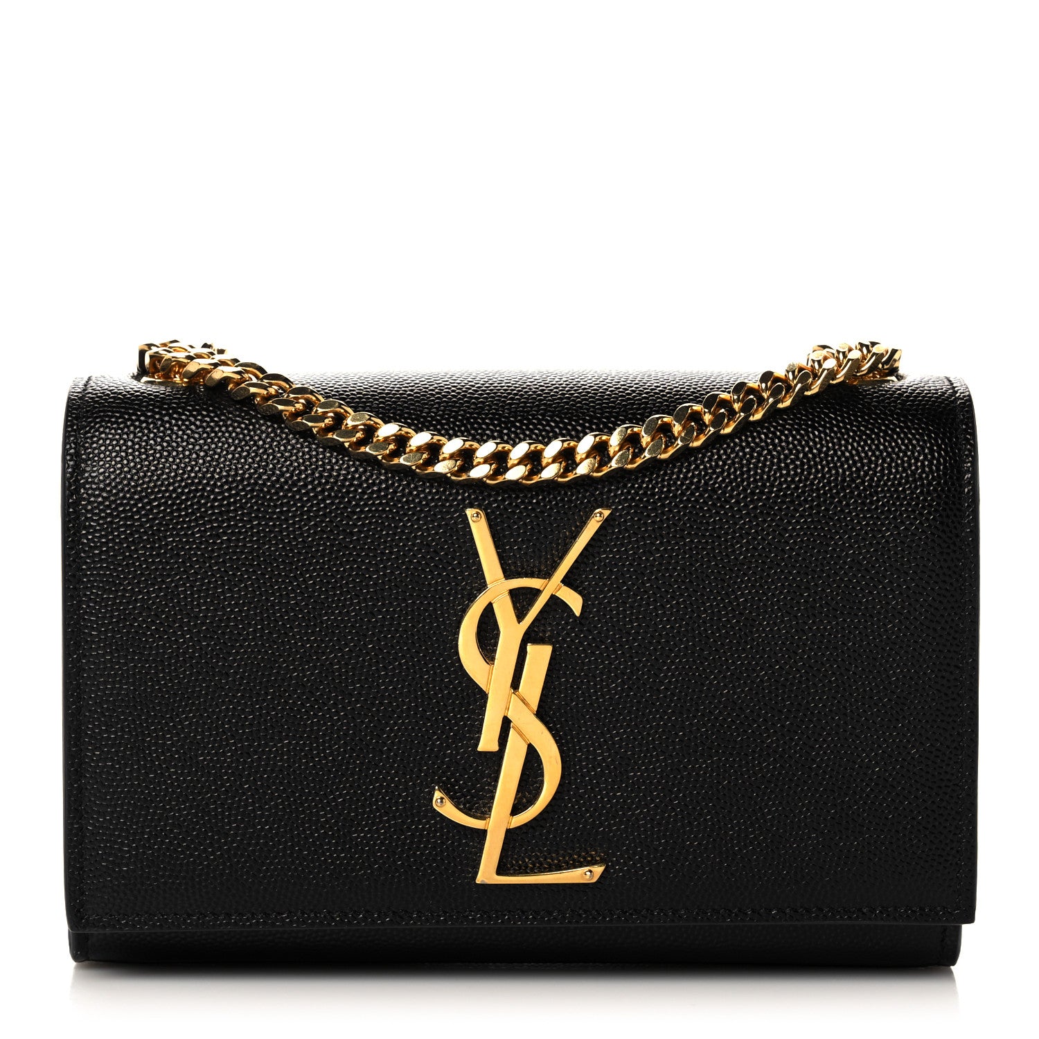 Saint Laurent Grain De Poudre Small Monogram Kate Satchel Black 1 of 9