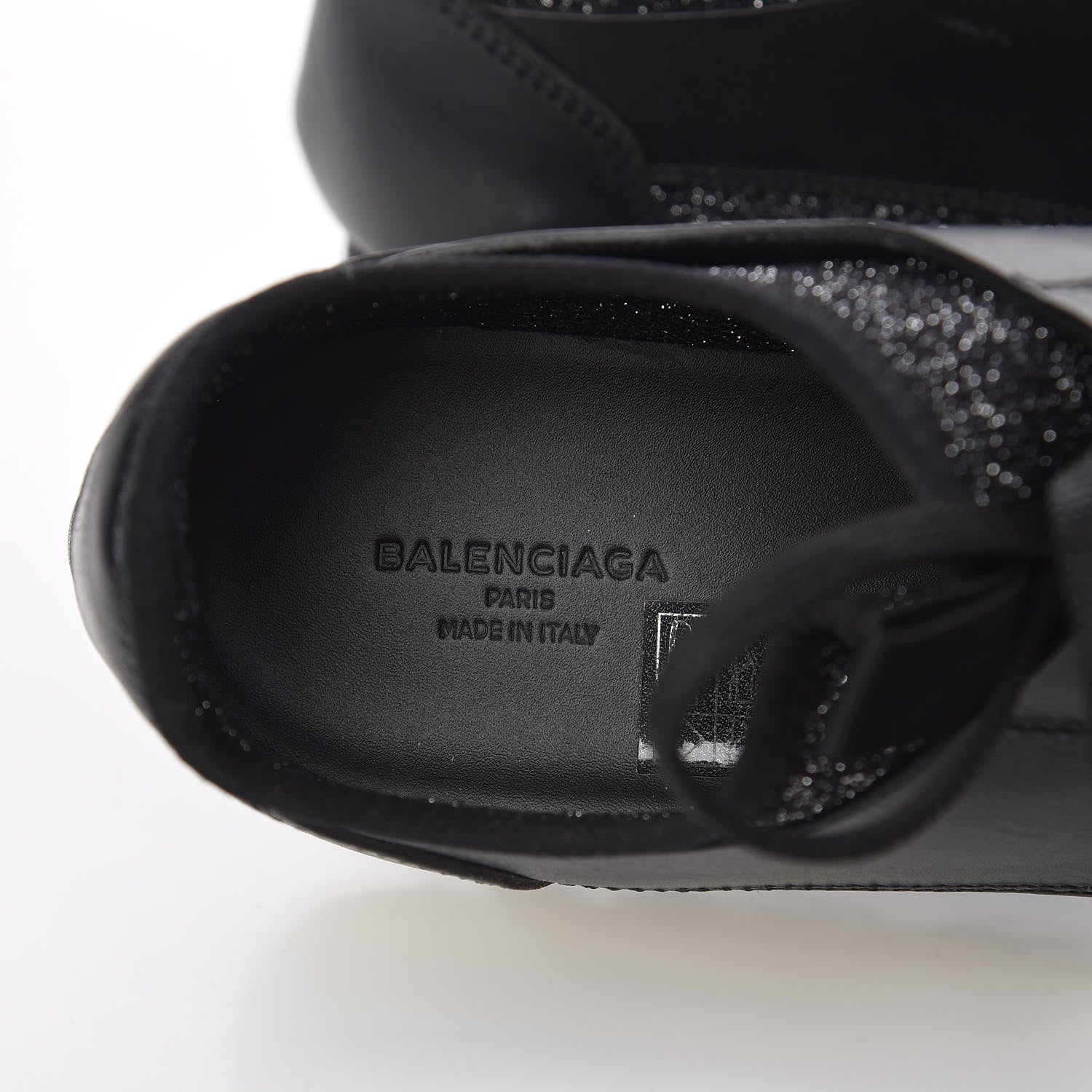Balenciaga Mesh Lurex Calfskin Womens Race Runner Sneakers 36 Black 5 of 7
